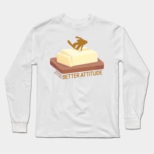 Snowboard Butter Carving | Higher Altitude Better Attitude Long Sleeve T-Shirt